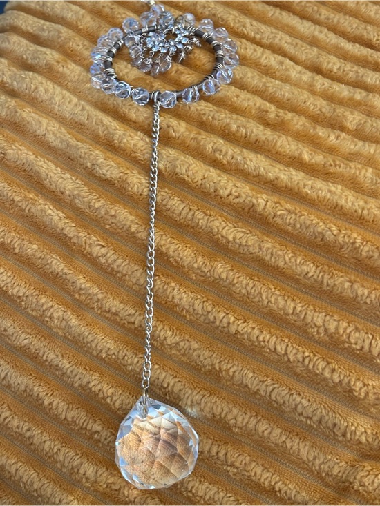 Hand Crafted Other - Hand Crafted Crystal Sun Catcher with Silver Chain